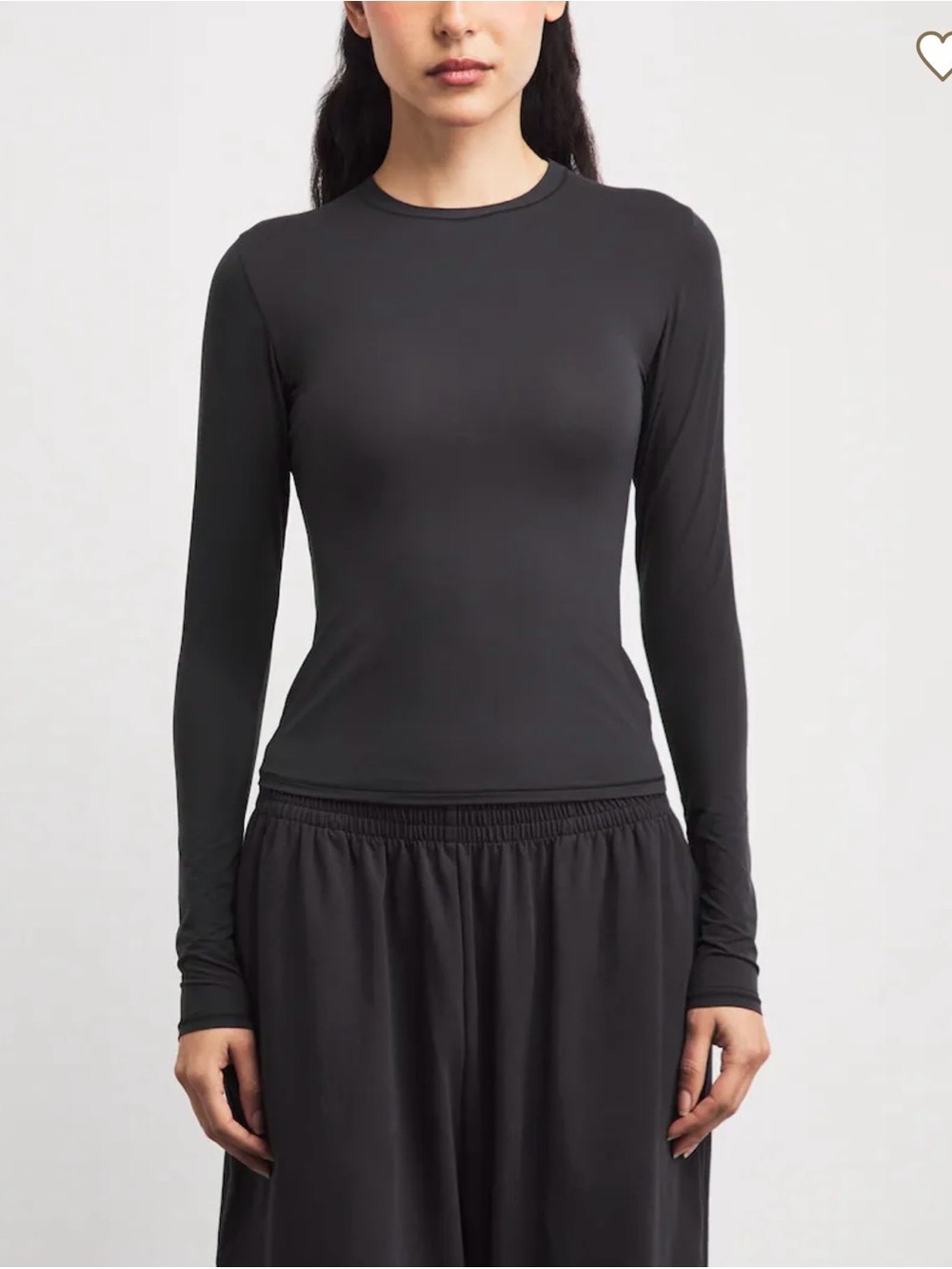 Skims - Fits Everyone Long Sleeve Shirt in Black Size XL